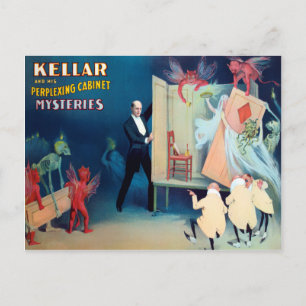 Vintage Kellar Magic Poster Postcard