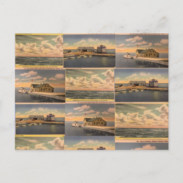 Vintage  "Kelley's Island, Ohio" Postcard (Front)