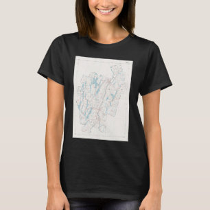 Vintage Kennebec County ME Map 1980 T-Shirt