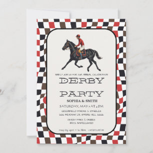 Vintage Kentucky Derby Party Invitation Jockey on 