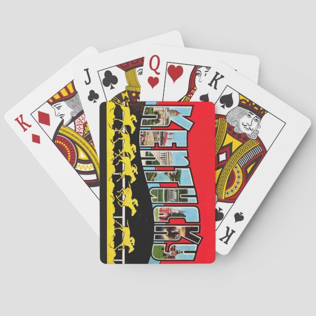 Vintage  Kentucky Greetings Playing Cards (Back)
