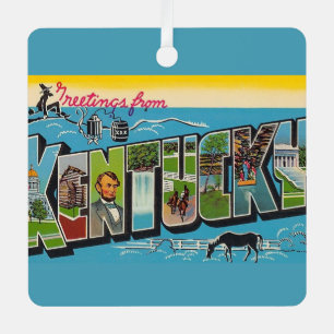 Vintage Kentucky  Metal Tree Decoration