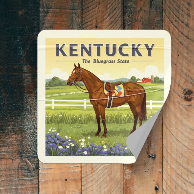 Vintage Kentucky Square Sticker (Creator Uploaded)