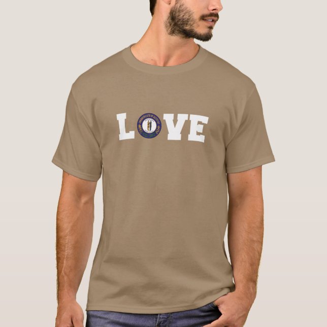 Vintage Kentucky State Seal Love Active T-Shirt (Front)