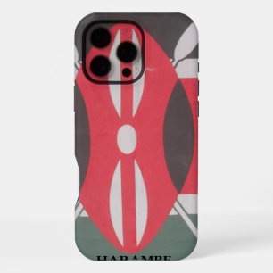 Vintage Kenya Flag Harambe Design iPhone 16 Pro Max Case