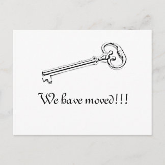 vintage key announcement postcard