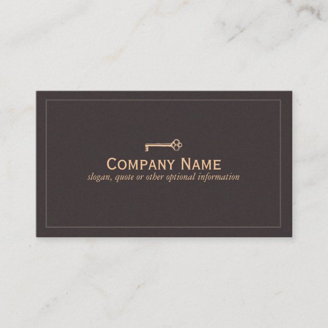 Vintage Key Business Card (Front)