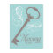 Vintage Key Moving Postcards Teal