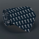 Vintage Key Pattern on  Navy Blue Real Estate Tie<br><div class="desc">Your clients will love this topical vintage skeleton key pattern. Ideal for real estate agents, and those who renovate homes. On a dark navy blue background. The background can be changed to any preferred colour. Also great for motivational speakers who 'hold the key' to a secret way of doing business,...</div>