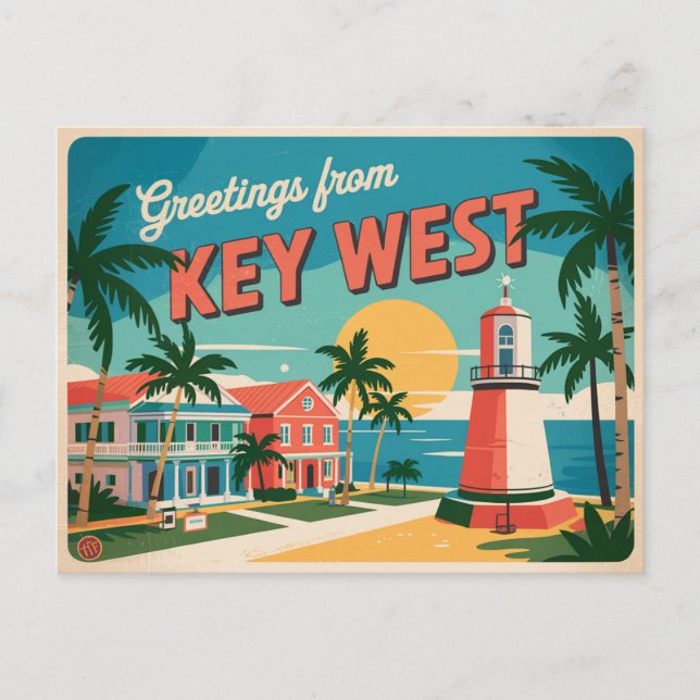 Vintage Key West Postcard | Greetings from (Front)
