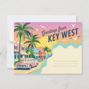 Vintage Key West Postcard   Greetings from