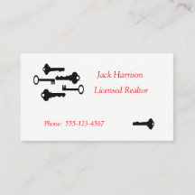 Vintage Keys Business Card