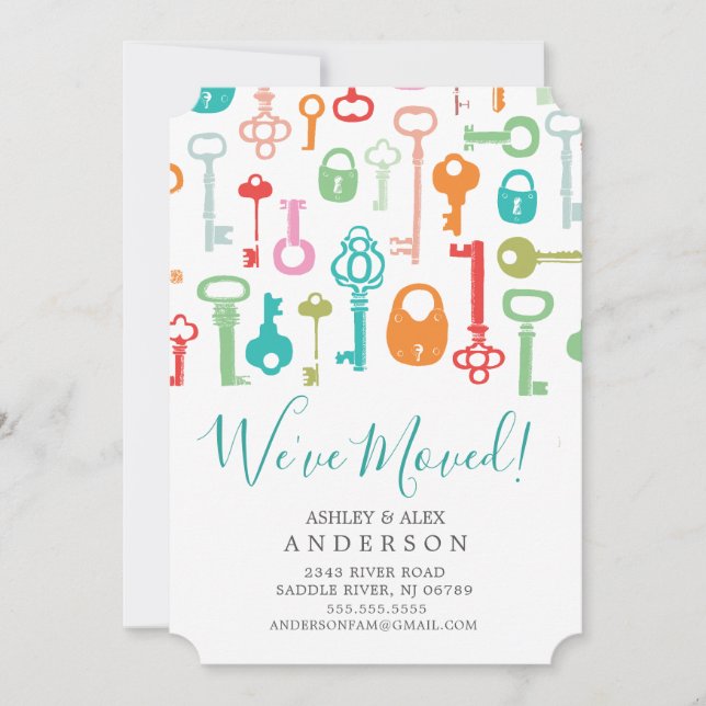 Vintage Keys Moving Announcement (Front)