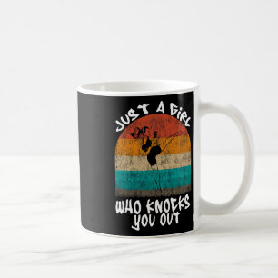 Vintage Kickboxing Gift For A Kickboxer Woman  Coffee Mug