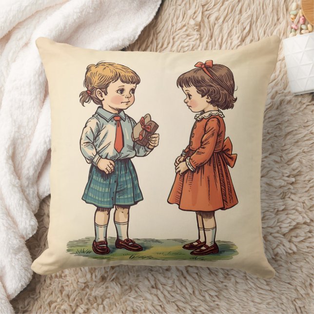 Vintage Kids  Cushion (Blanket)