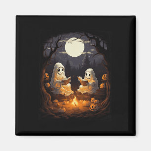 Vintage Kids Halloween Camping Reading Teacher Boo Magnet