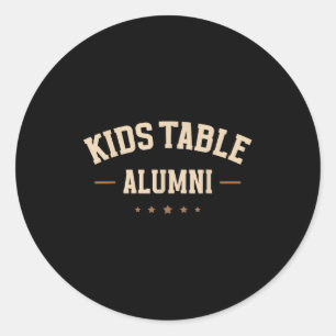 Vintage Kids Table Alumni Thanksgiving Fall Season Classic Round Sticker