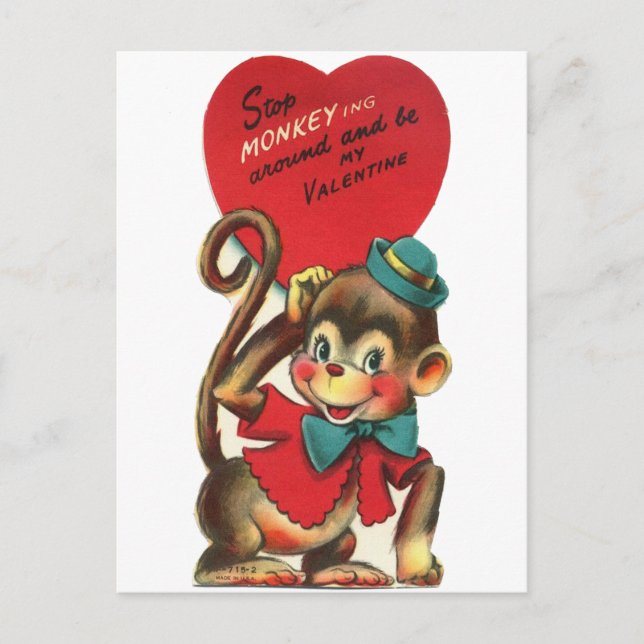 vintage kids valentine postcards (Front)