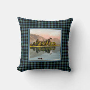 Vintage Kilchurn Castle Clan Campbell Tartan Cushion