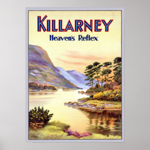 Vintage Killarney Ireland Heaven's Reflex Travel Poster