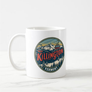 Vintage KILLINGTON Vermont Ski resort mountains Coffee Mug
