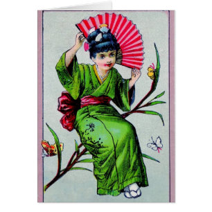 Vintage Kimono Girl,