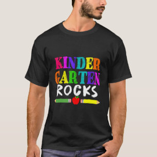 Vintage Kindergarten Rocks Teacher Student Back To T-Shirt