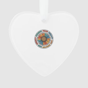 Vintage Kindness Peace Equality Flower Shirt_1 Ornament