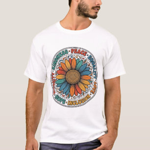 Vintage Kindness Peace Equality Flower Shirt_1 T-Shirt