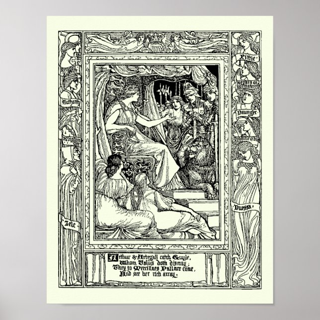 Vintage King Arthur by Walter Crane Poster (Front)