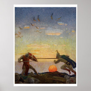 Vintage King Arthur Series 3 Art Print Poster