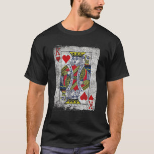 Vintage King Of Hearts Playing Cards Halloween Cas T-Shirt