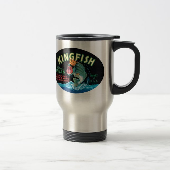 Vintage Kingfish Peas Label - Mug (Right)