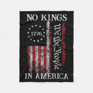 Vintage Kings in America Since 1776 Flag Men Women Fleece Blanket
