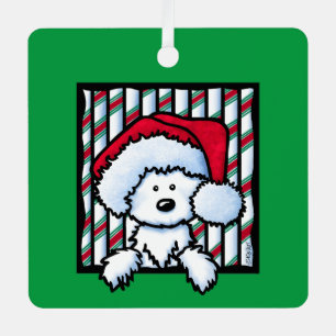 Vintage KiniArt Westie  Metal Tree Decoration