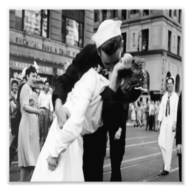 Vintage Kissing Couple.Hug Kiss Photograph (Front)