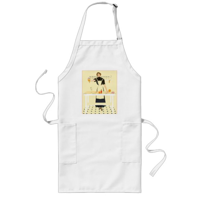 Vintage Kitchen Charm Long Apron (Front)