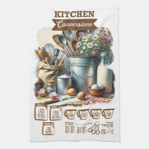 Vintage Kitchen Conversions Tea Towel