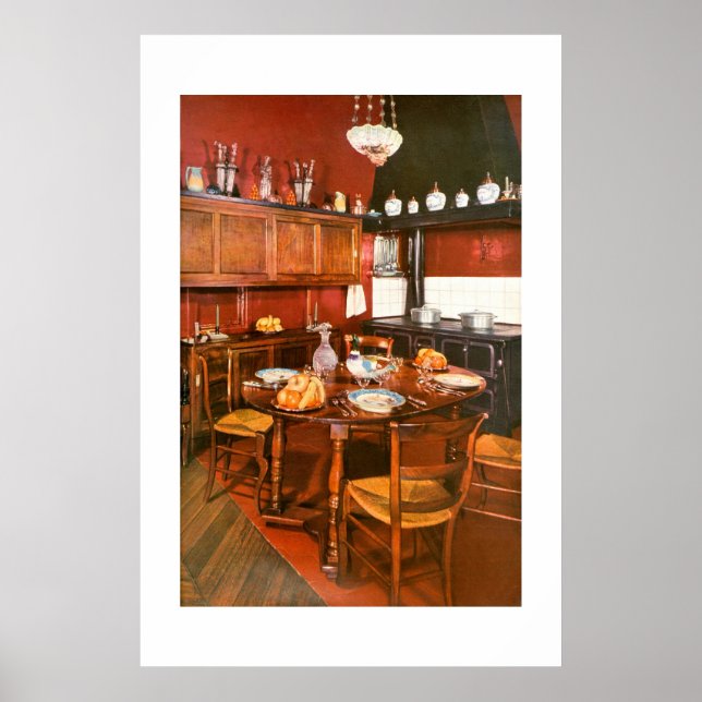 Vintage kitchen design poster (Front)