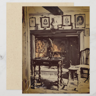 Vintage Kitchen Home Decor Fire Scrapbook Paper