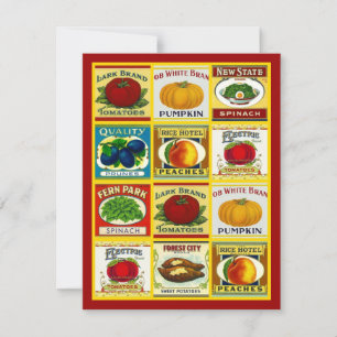 Vintage Kitchen Labels Bridal Shower Invitations