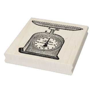 Vintage Kitchen Scale Rubber Art Stamp