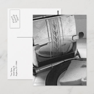 Vintage Kitchen Toaster Editble Return Address Postcard