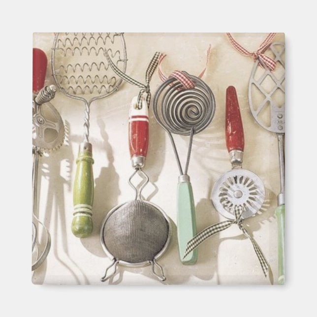 Vintage Kitchen Utensils Magnet (Front)