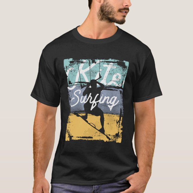 Vintage Kitesurfing Extreme Sport T-Shirt (Front)