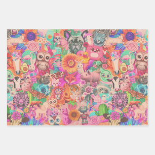 Vintage Kitschy Collage Decoupage Paper Set