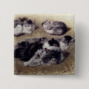 Vintage Kitten Button