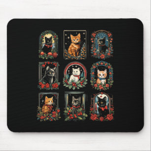 Vintage Kitten Christmas Cats Mouse Pad