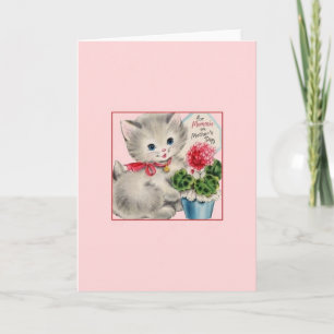 Vintage Kitten Mother's Day Card