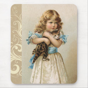 Vintage Kitten Mouse Pad
